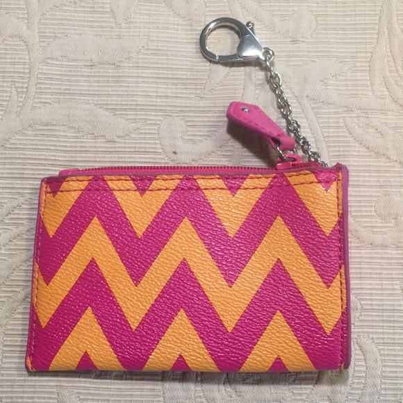 Vera Bradley Pink Slim Coin/Card Clip Purse - Picture 3 of 15
